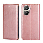 Custodia per telefono in pelle magnetica tinta unita lucida olio, For Honor X40i