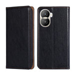 Custodia per telefono in pelle magnetica tinta unita lucida olio, For Honor X40i