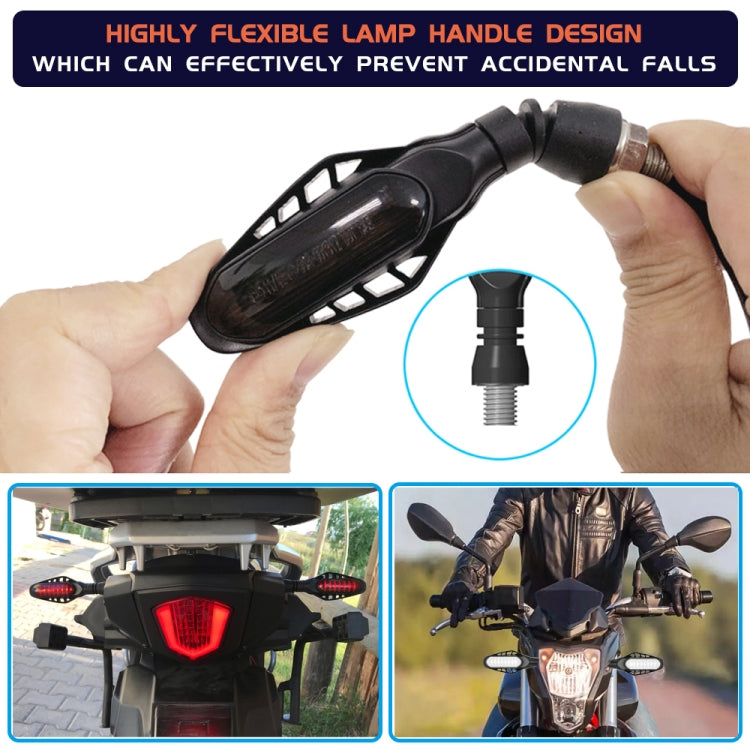 4 PCS Modificato Motociclo 16LED Freno Fanale posteriore, Guscio affumicato