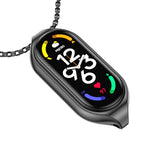 Per Xiaomi Mi Band 7/7 NFC MIJOBS Collana con ciondolo in metallo in acciaio inossidabile, For Xiaomi Mi Band 7 / 7 NFC