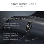 Per Xiaomi Mi Band 7/7 NFC MIJOBS Collana con ciondolo in metallo in acciaio inossidabile, For Xiaomi Mi Band 7 / 7 NFC