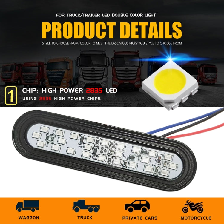 2 PCS 24LED Riflettore Luce freno Indicatore di direzione