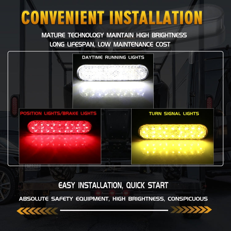 2 PCS 24LED Riflettore Luce freno Indicatore di direzione