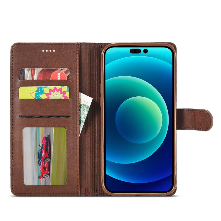 LC.IMEEKE Custodia in pelle a vibrazione orizzontale con struttura in vitello, For iPhone 14, For iPhone 14 Plus, For iPhone 14 Pro, For iPhone 14 Pro Max