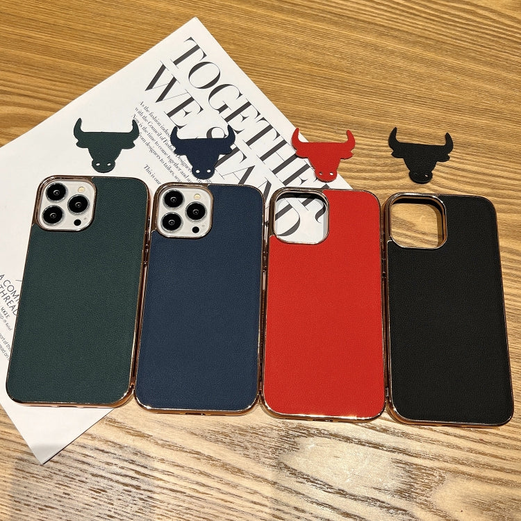 Custodia per telefono galvanica nano serie Luolai in vera pelle, For iPhone 14, For iPhone 14 Plus, For iPhone 14 Pro, For iPhone 14 Pro Max, For iPhone 13, For iPhone 13 Pro