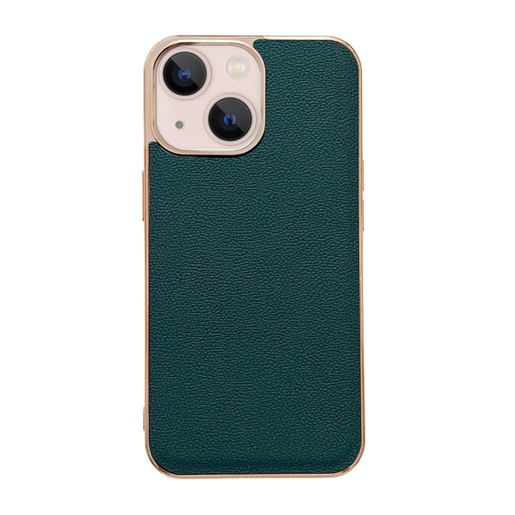 Custodia per telefono galvanica nano serie Luolai in vera pelle, For iPhone 14, For iPhone 14 Plus, For iPhone 14 Pro, For iPhone 14 Pro Max, For iPhone 13, For iPhone 13 Pro