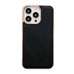 Custodia per telefono galvanica nano serie Luolai in vera pelle, For iPhone 14, For iPhone 14 Plus, For iPhone 14 Pro, For iPhone 14 Pro Max, For iPhone 13, For iPhone 13 Pro