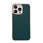Custodia per telefono galvanica nano serie Luolai in vera pelle, For iPhone 14, For iPhone 14 Plus, For iPhone 14 Pro, For iPhone 14 Pro Max, For iPhone 13, For iPhone 13 Pro