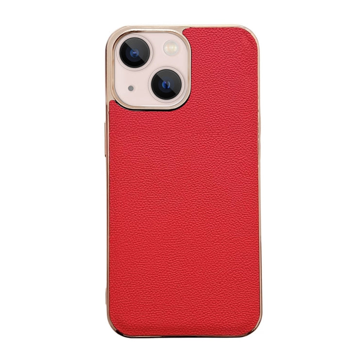 Custodia per telefono galvanica nano serie Luolai in vera pelle, For iPhone 14, For iPhone 14 Plus, For iPhone 14 Pro, For iPhone 14 Pro Max, For iPhone 13, For iPhone 13 Pro