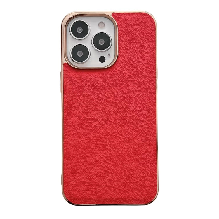 Custodia per telefono galvanica nano serie Luolai in vera pelle, For iPhone 14, For iPhone 14 Plus, For iPhone 14 Pro, For iPhone 14 Pro Max, For iPhone 13, For iPhone 13 Pro