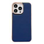 Custodia per telefono galvanica nano serie Luolai in vera pelle, For iPhone 14, For iPhone 14 Plus, For iPhone 14 Pro, For iPhone 14 Pro Max, For iPhone 13, For iPhone 13 Pro
