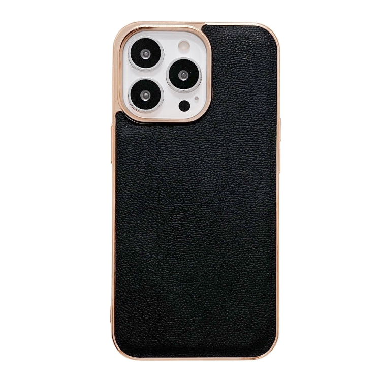 Custodia per telefono galvanica nano serie Luolai in vera pelle, For iPhone 13 Pro Max