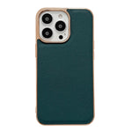 Custodia per telefono galvanica nano serie Luolai in vera pelle, For iPhone 13 Pro Max