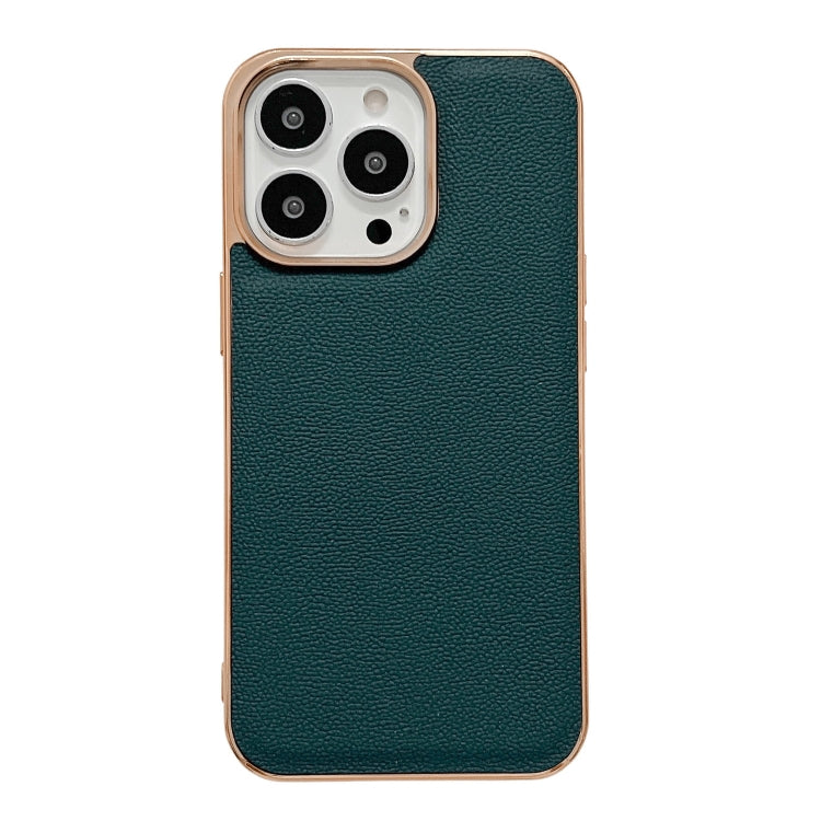 Custodia per telefono galvanica nano serie Luolai in vera pelle, For iPhone 13 Pro Max