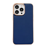 Custodia per telefono galvanica nano serie Luolai in vera pelle, For iPhone 13 Pro Max