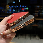Custodia per telefono galvanica nano serie Luolai in vera pelle, For iPhone 13 Pro Max
