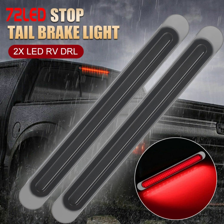 2 PCS 72LED Fanale posteriore bicolore per freno a mano