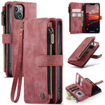 Custodia in pelle per telefono multifunzionale CaseMe C30, For iPhone 14, For iPhone 14 Plus, For iPhone 14 Pro, For iPhone 14 Pro Max