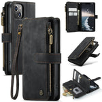 Custodia in pelle per telefono multifunzionale CaseMe C30, For iPhone 14, For iPhone 14 Plus, For iPhone 14 Pro, For iPhone 14 Pro Max