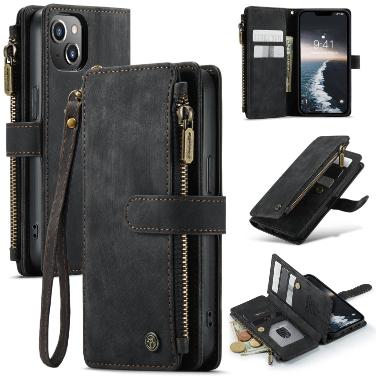Custodia in pelle per telefono multifunzionale CaseMe C30, For iPhone 14, For iPhone 14 Plus, For iPhone 14 Pro, For iPhone 14 Pro Max