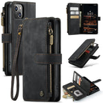 Custodia in pelle per telefono multifunzionale CaseMe C30, For iPhone 14, For iPhone 14 Plus, For iPhone 14 Pro, For iPhone 14 Pro Max