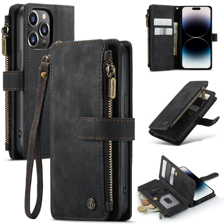Custodia in pelle per telefono multifunzionale CaseMe C30, For iPhone 14, For iPhone 14 Plus, For iPhone 14 Pro, For iPhone 14 Pro Max