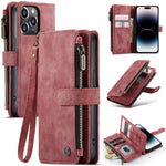Custodia in pelle per telefono multifunzionale CaseMe C30, For iPhone 14, For iPhone 14 Plus, For iPhone 14 Pro, For iPhone 14 Pro Max