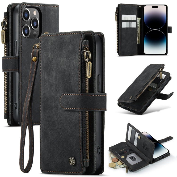 Custodia in pelle per telefono multifunzionale CaseMe C30, For iPhone 14, For iPhone 14 Plus, For iPhone 14 Pro, For iPhone 14 Pro Max
