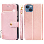 Custodia per cellulare in pelle con cerniera, For iPhone 14, For iPhone 14 Plus, For iPhone 14 Pro, For iPhone 14 Pro Max