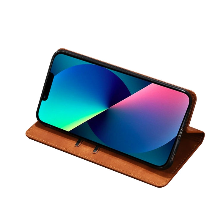 Custodia per telefono in pelle magnetica Skin Feel, For iPhone 14, For iPhone 14 Plus, For iPhone 14 Pro, For iPhone 14 Pro Max