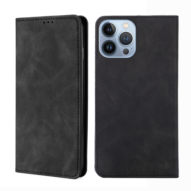 Custodia per telefono in pelle magnetica Skin Feel, For iPhone 14, For iPhone 14 Plus, For iPhone 14 Pro, For iPhone 14 Pro Max