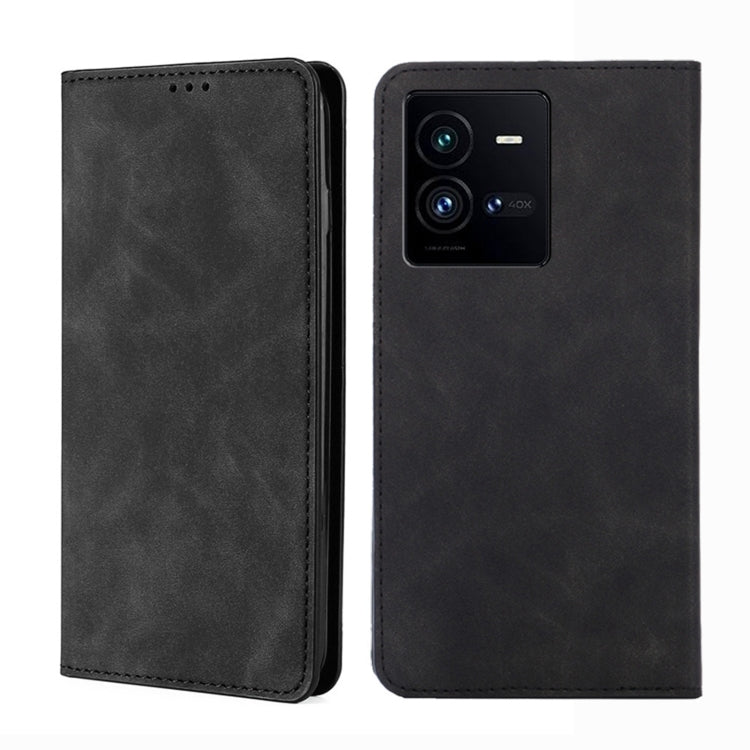 Custodia per telefono in pelle con vibrazione orizzontale magnetica Skin Feel, For vivo iQOO 10, For vivo iQOO 10 Pro 5G, For OnePlus 10T, For Realme C30 4G/Narzo 50i Prime