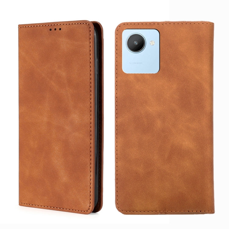 Custodia per telefono in pelle con vibrazione orizzontale magnetica Skin Feel, For vivo iQOO 10, For vivo iQOO 10 Pro 5G, For OnePlus 10T, For Realme C30 4G/Narzo 50i Prime