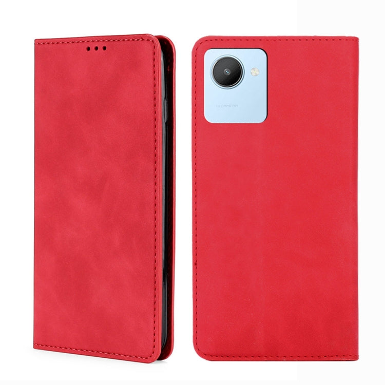 Custodia per telefono in pelle con vibrazione orizzontale magnetica Skin Feel, For vivo iQOO 10, For vivo iQOO 10 Pro 5G, For OnePlus 10T, For Realme C30 4G/Narzo 50i Prime