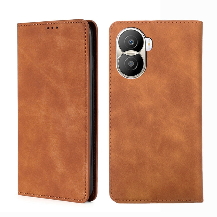 Custodia per telefono in pelle con vibrazione orizzontale magnetica Skin Feel, For Honor X40i
