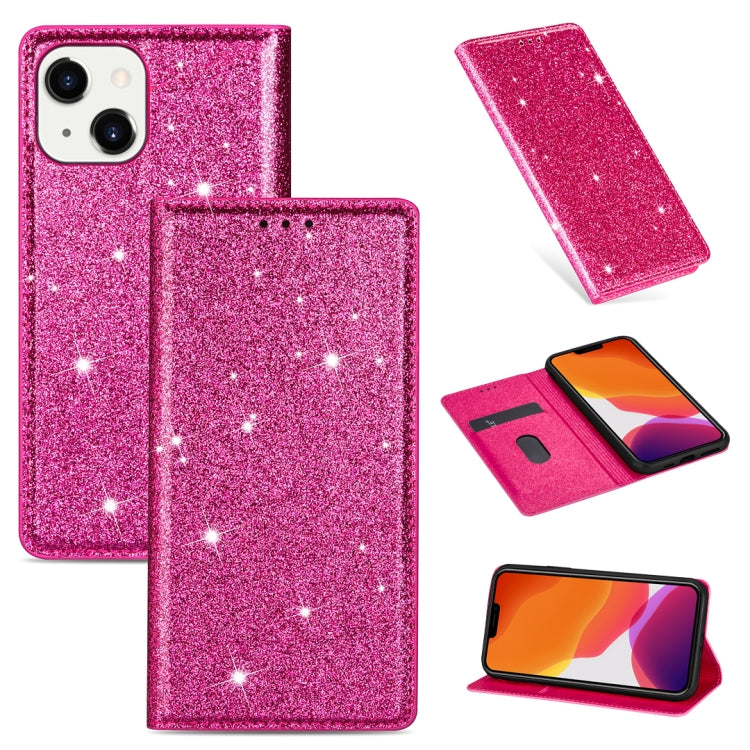 Custodia in pelle flip orizzontale magnetica ultrasottile con glitter con supporto e slot per schede, For iPhone 14, For iPhone 14 Max, For iPhone 14 Pro, For iPhone 14 Pro Max