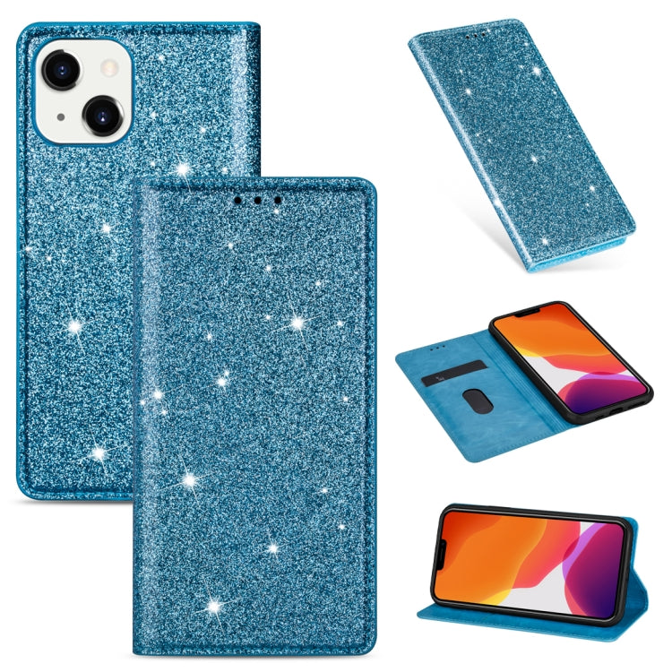 Custodia in pelle flip orizzontale magnetica ultrasottile con glitter con supporto e slot per schede, For iPhone 14, For iPhone 14 Max, For iPhone 14 Pro, For iPhone 14 Pro Max