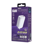 REMAX RP-U55 Territory Series Caricatore rapido USB da 65 W + doppia interfaccia USB-C / Tipo-C, EU Plug, UK Plug, CN Plug