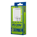 Caricabatterie rapido REMAX RP-U68 serie Speedy da 20 W con interfaccia USB+USB-C/Type-C, CN Plug, EU Plug, UK Plug, US Plug