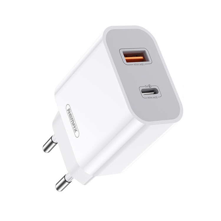 Caricabatterie rapido REMAX RP-U68 serie Speedy da 20 W con interfaccia USB+USB-C/Type-C, CN Plug, EU Plug, UK Plug, US Plug