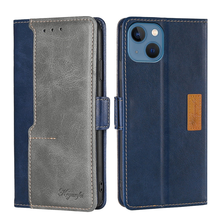 Custodia per telefono in pelle con fibbia laterale a contrasto di colore, For iPhone 14, For iPhone 14 Plus, For iPhone 14 Pro, For iPhone 14 Pro Max