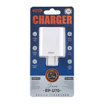 Caricabatterie rapido REMAX RP-U70 Jane Series 20W USB-C/Type-C PD, CN Plug, EU Plug, UK Plug, US Plug