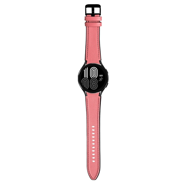 Cinturino per orologio con fibbia nera in silicone + pelle, For Samsung Galaxy Watch5 Pro 45mm/5 44mm/5 40mm