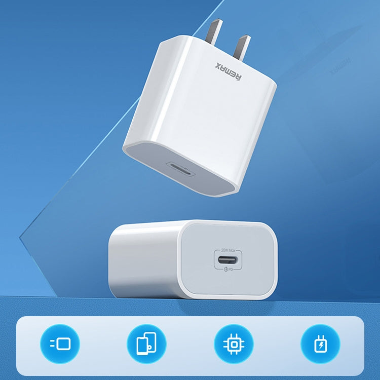 REMAX RP-U79 Speed Series 20W USB-C/Type-C Caricabatterie rapido multi-compatibile, CN Plug, EU Plug, UK Plug