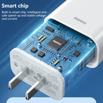 REMAX RP-U79 Speed Series 20W USB-C/Type-C Caricabatterie rapido multi-compatibile, CN Plug, EU Plug, UK Plug