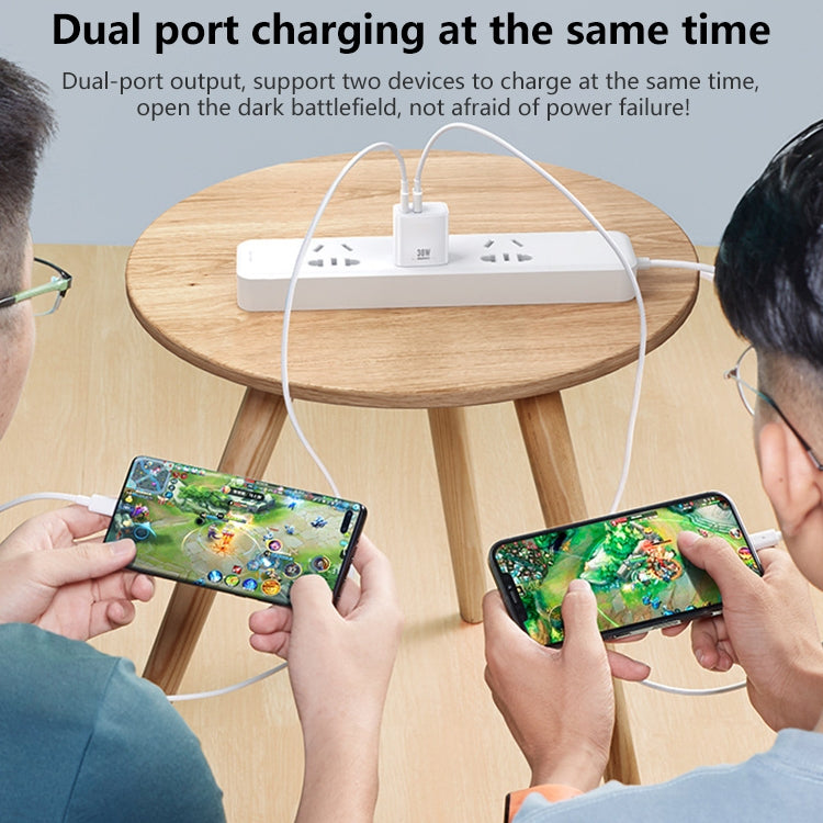 REMAX RP-U82 Caricabatterie rapido a doppia interfaccia USB+USB-C/Type-C da 30 W, CN Plug, EU Plug, UK Plug, US Plug