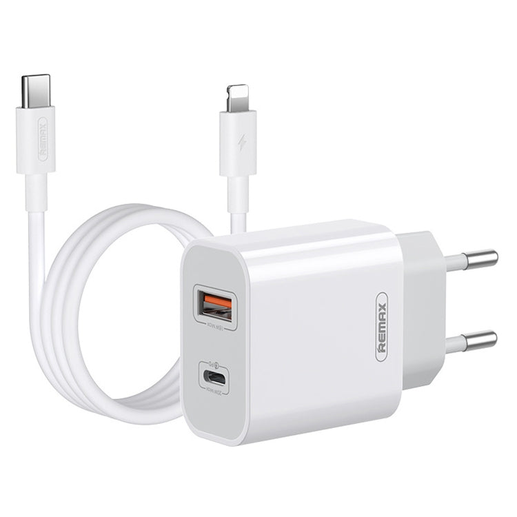 REMAX RP-U68 Set caricabatterie rapido a doppia interfaccia USB + USB-C/Type-C da 20 W, CN Plug, EU Plug, UK Plug, US Plug