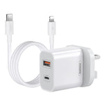 REMAX RP-U68 Set caricabatterie rapido a doppia interfaccia USB + USB-C/Type-C da 20 W, CN Plug, EU Plug, UK Plug, US Plug