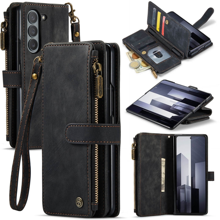 CaseMe C30 Custodia per telefono multifunzionale in pelle, For Samsung Galaxy Z Fold6 5G, For Samsung Galaxy Z Fold5, For Samsung Galaxy Z Fold4 5G