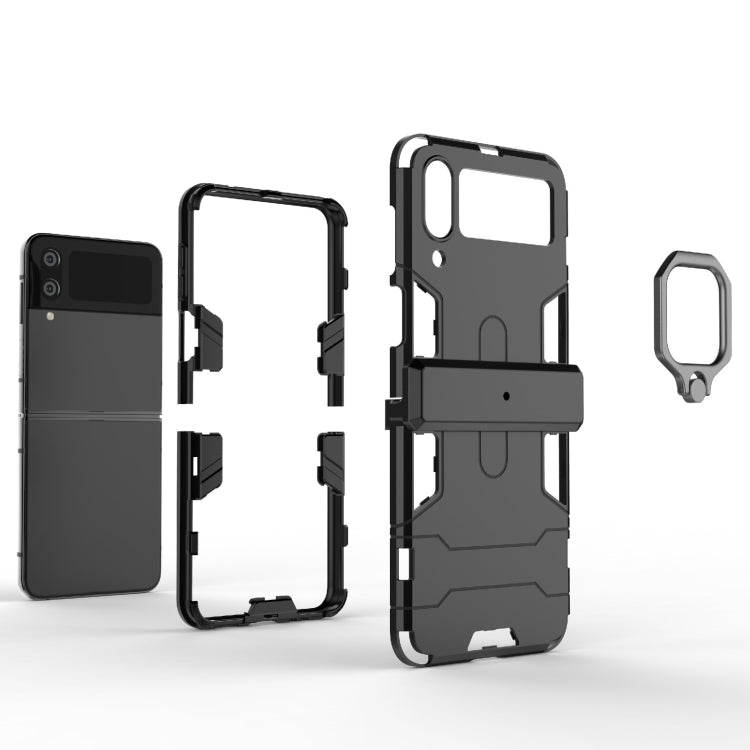 Custodia protettiva antiurto per PC + TPU con supporto per anello magnetico, For Samsung Galaxy Z Flip4